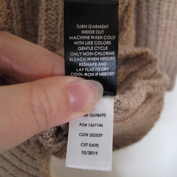 TORRID Beige Cable Knit Turtleneck Sweater - Picture 8 of 9